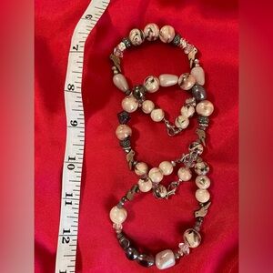 Beautiful beaded bracelet and earring set